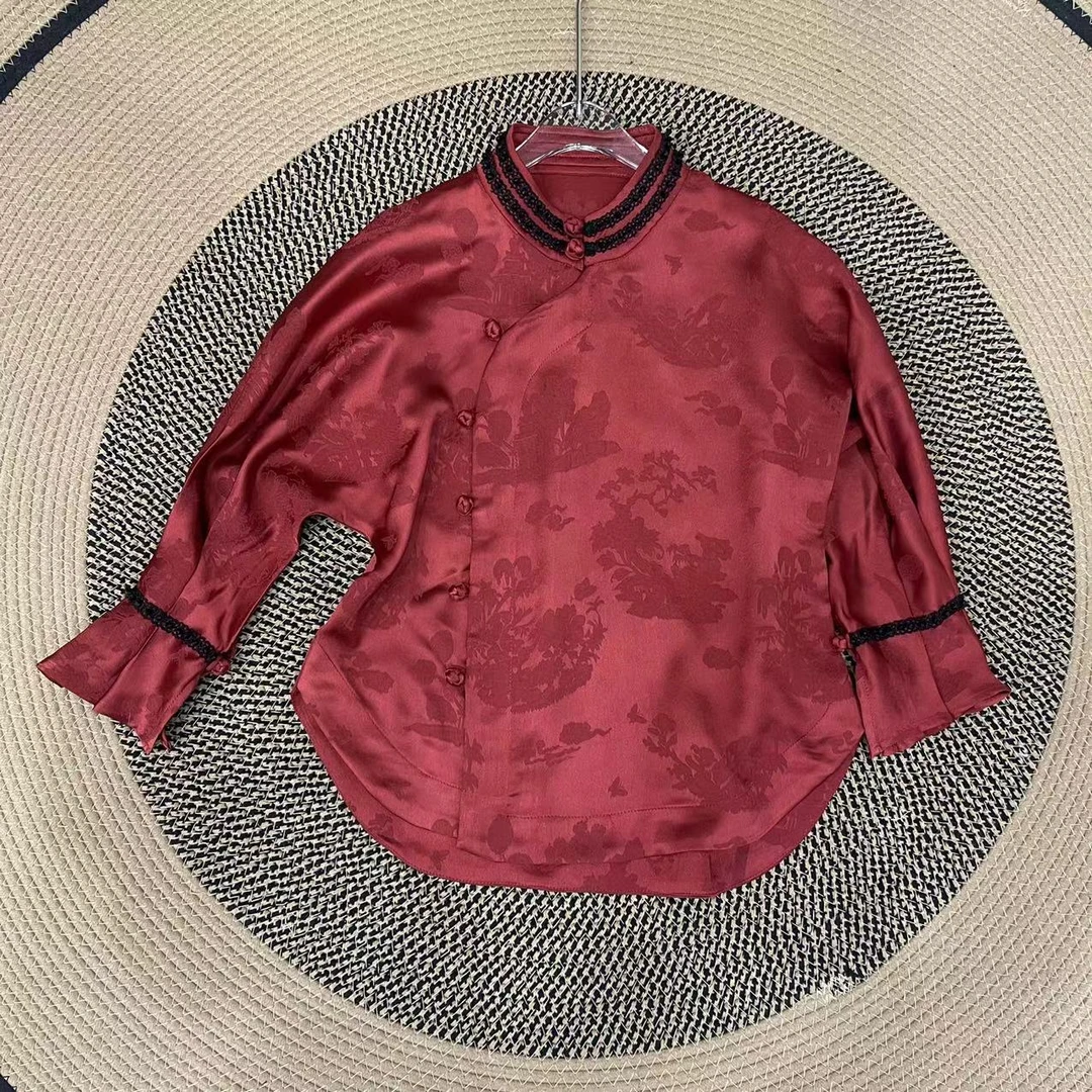 【喜儿定制】秋季新款新中式长袖国风印花汉服女童外套显瘦修身