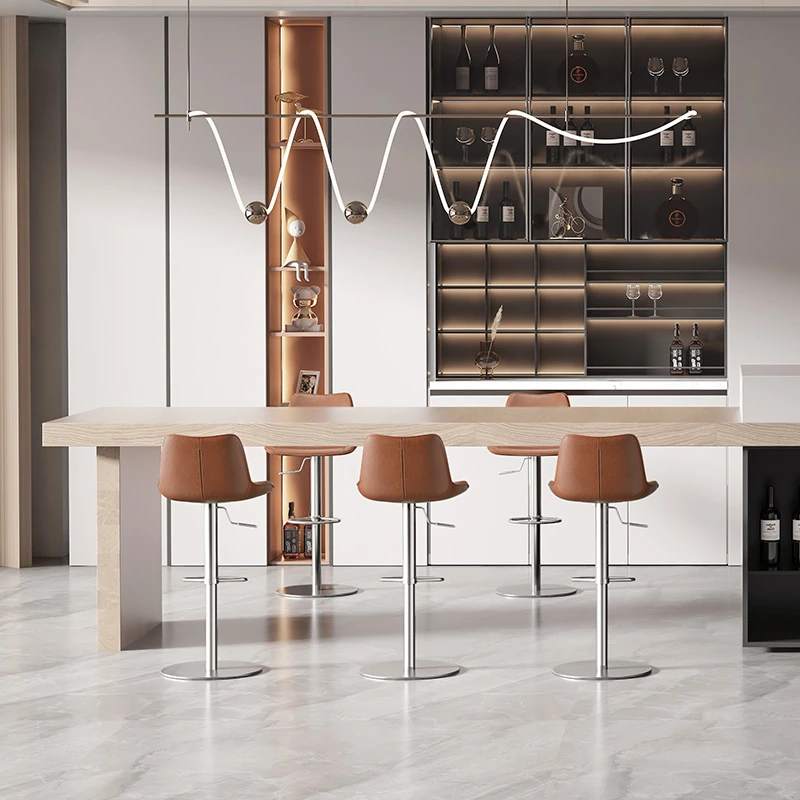 立吾现代简约吧台椅轻奢升降高脚椅高吧椅餐椅酒吧椅家用椅子763