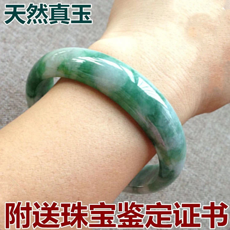 非金属手镯 碧绿色饰品女款手镯加宽加厚镯子送妈妈礼物时尚