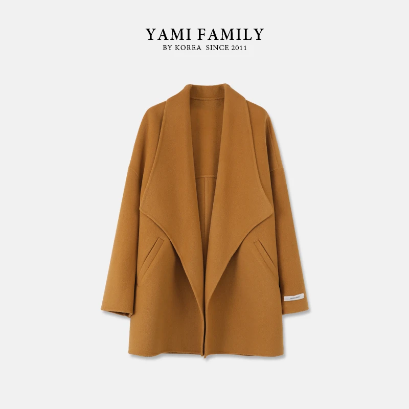 【日落】YM 998 简约气质时尚百搭设计师秋冬双面羊毛大衣外套