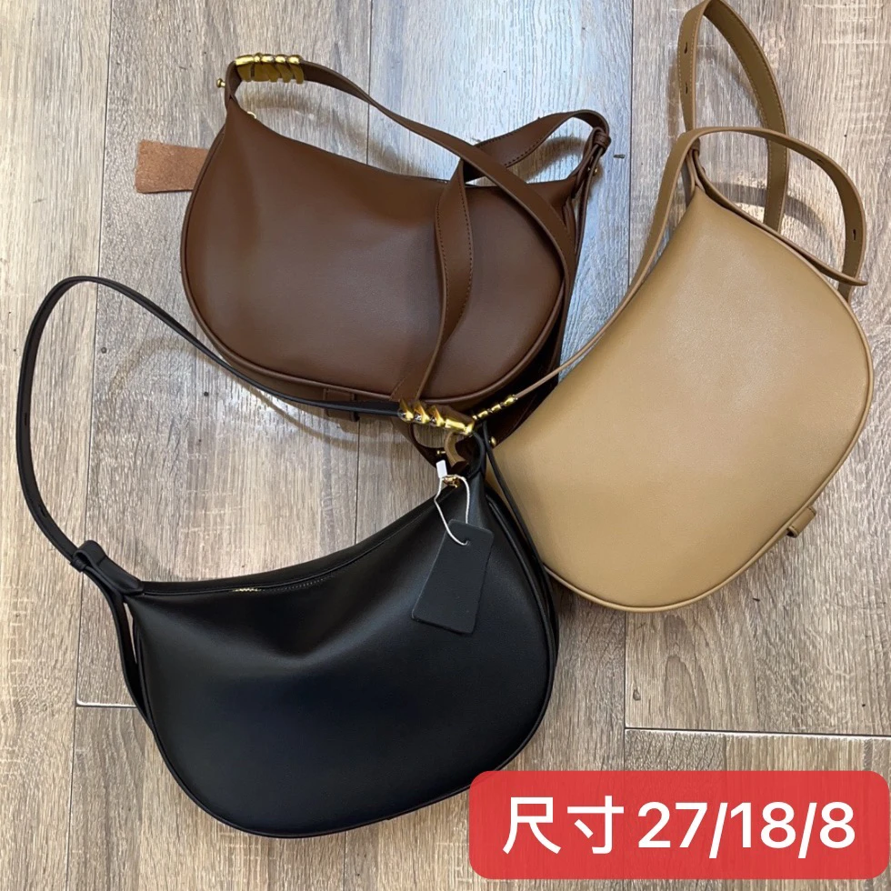 6269牛皮月牙斜挎腋下软皮韩系百搭时尚款