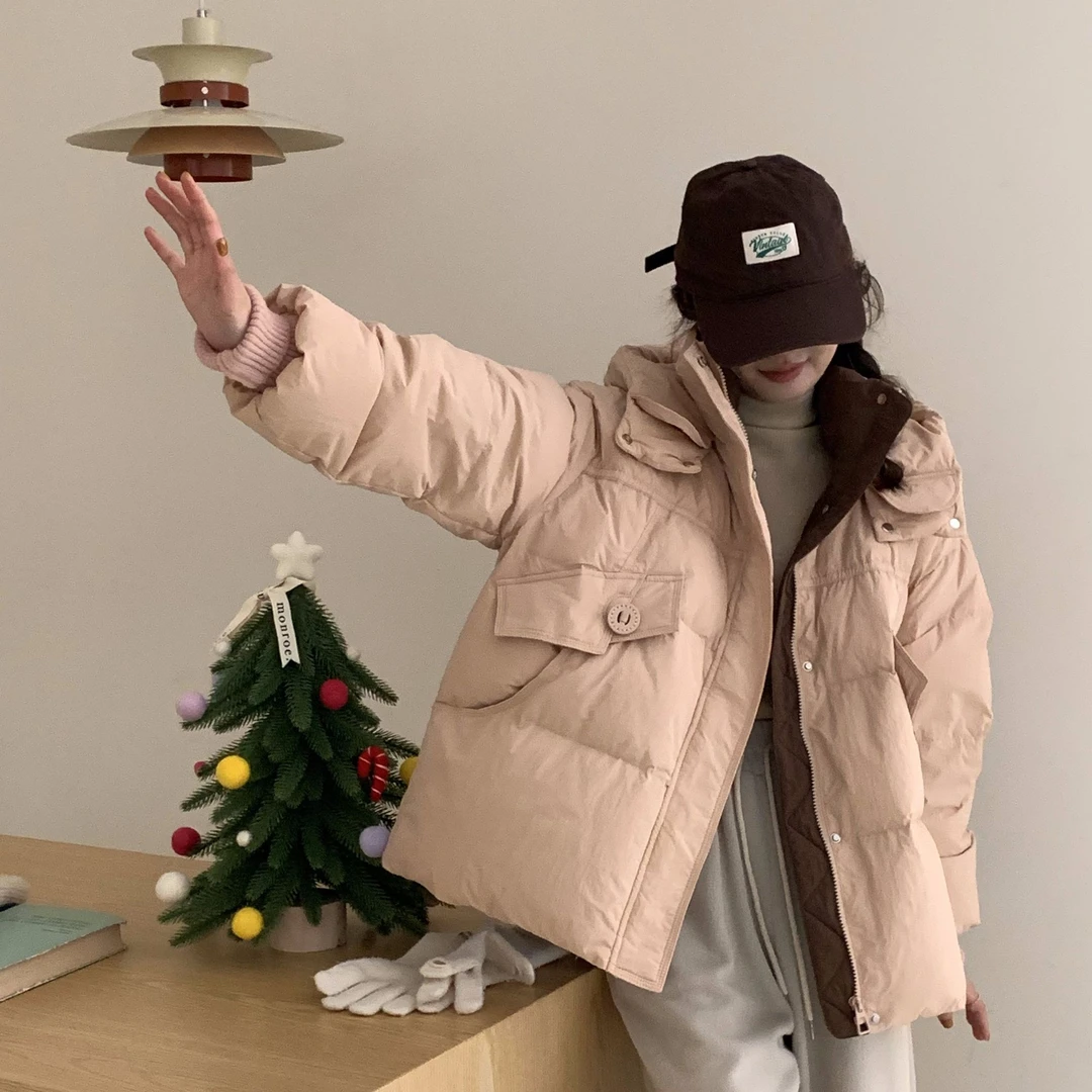 【断码清】白鸭绒羽绒服女连帽保暖减龄冬季加厚高品质正品