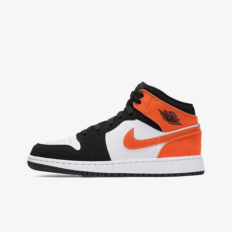 NIKE男鞋女鞋Air1Mid黑橙扣碎中帮时尚休闲运动篮球 554725-058