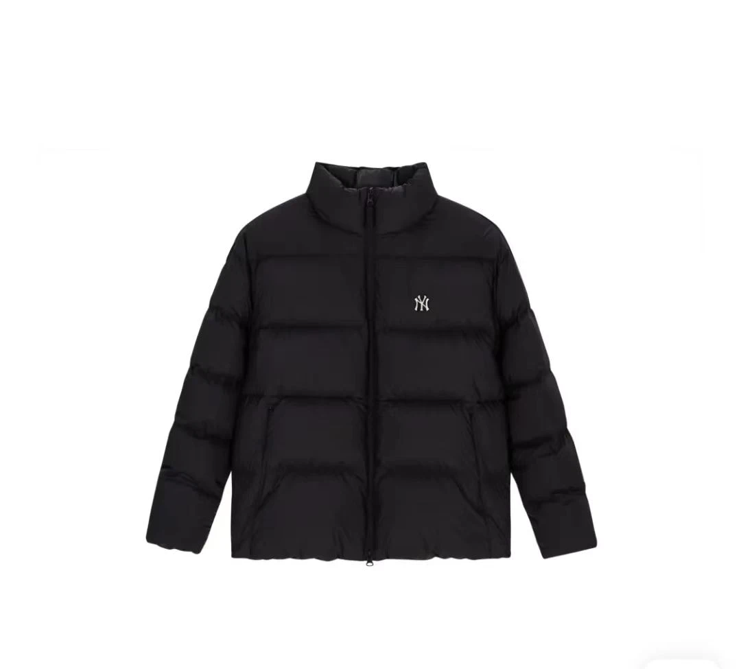 MLB FW23 印花logo 长袖羽绒服短款 男女同款黑色3ADJB0436-50BKS