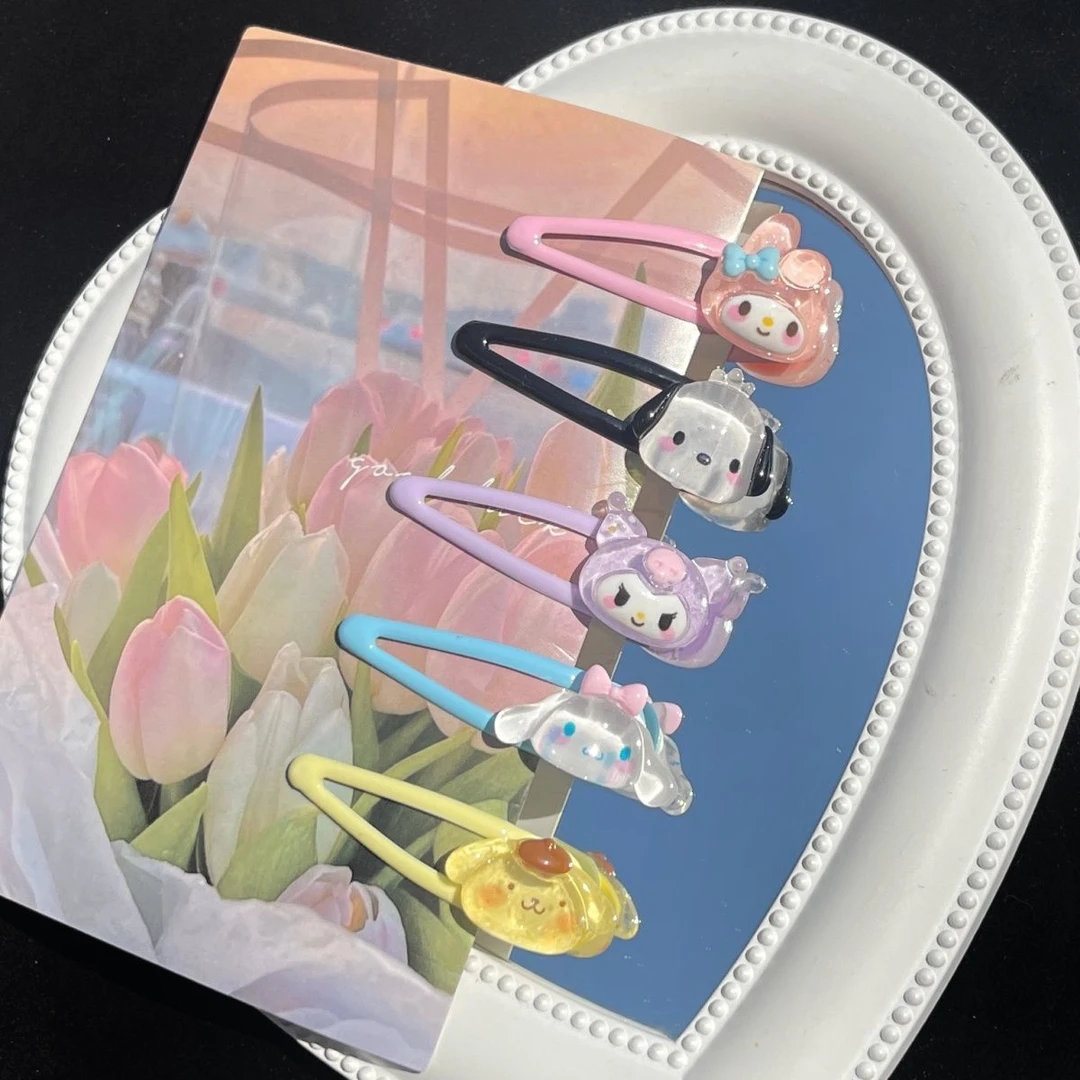 透明三丽鸥bb夹ins可爱少女甜美玉桂狗卡通刘海边夹卡通头饰发卡