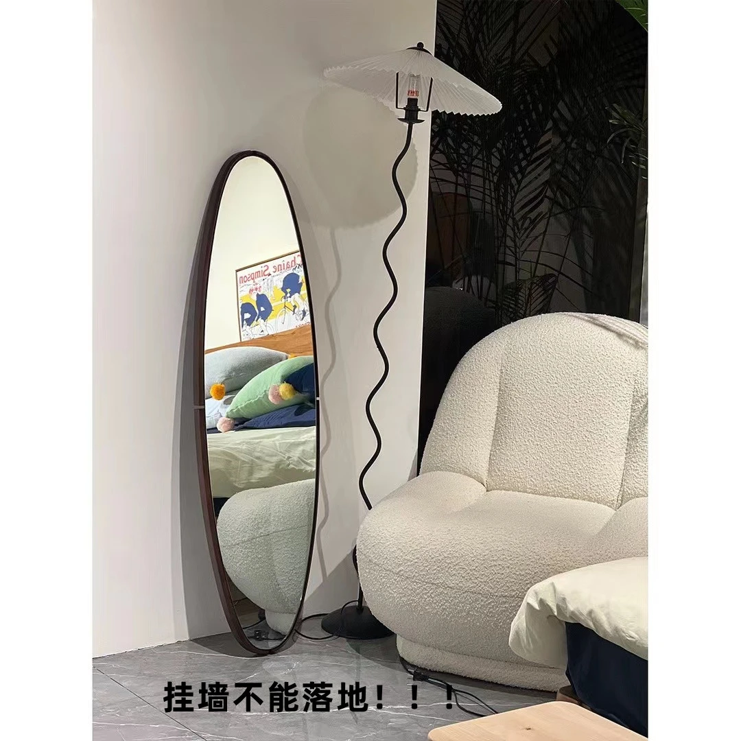 K902红橡木挂壁客厅试衣镜玄关镜子（不可落地！）
