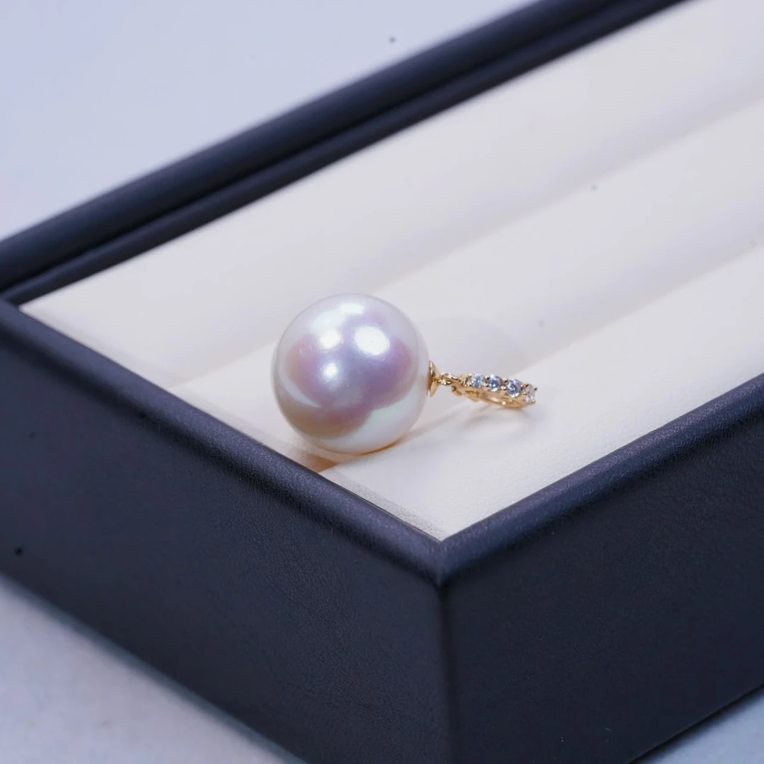 淡水珍珠14-15mm18k万能扣珍珠吊坠【不含链】