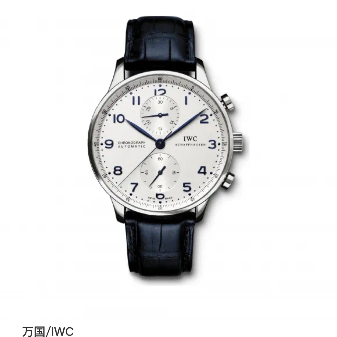 99新 IWC/万国 万国白盘蓝针单表自动机械精钢40.9毫米公价 64500