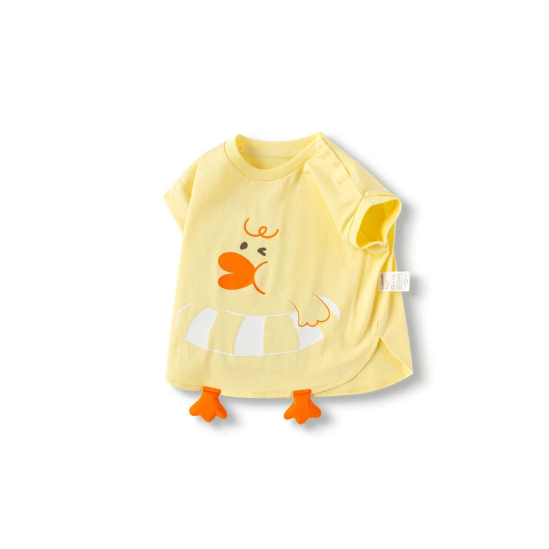 儿童印花纯棉夏季半袖薄款宝宝婴童可爱萌趣t恤圆领幼童幼儿T桖