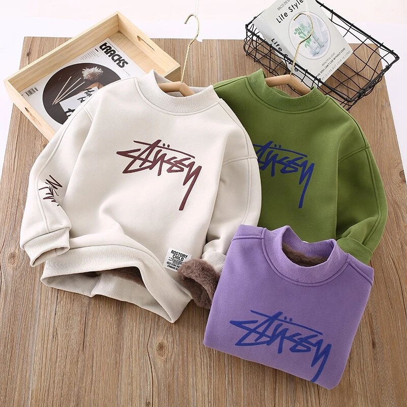 【三层加厚800克仿兔绒】抗寒-15°高品质卫衣一件过冬儿童新款卫衣