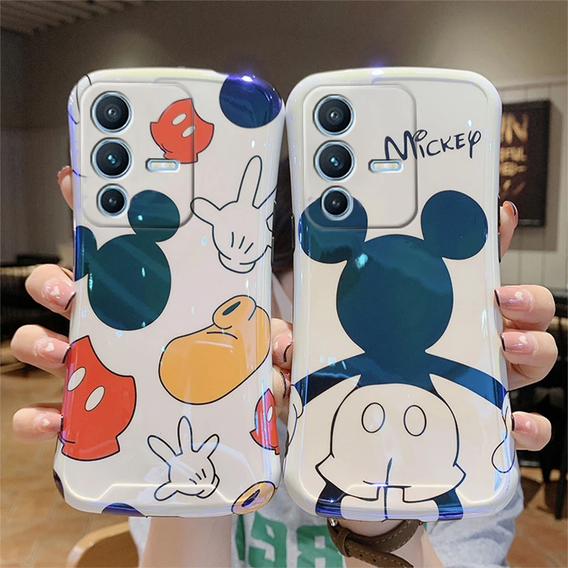 卡通米奇适用VIVO s12的手机壳s12pro曲屏个性蓝光小蛮腰s12por潮