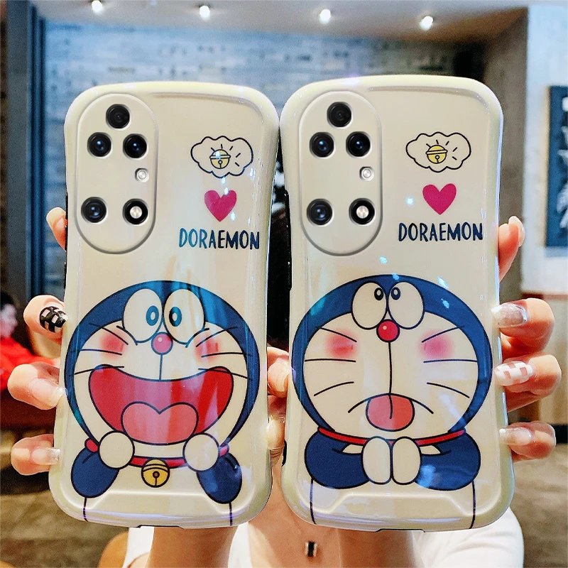 卡通哆啦适用华为P50 Pro曲屏手机壳p50e个性小蛮腰p50por潮牌保p