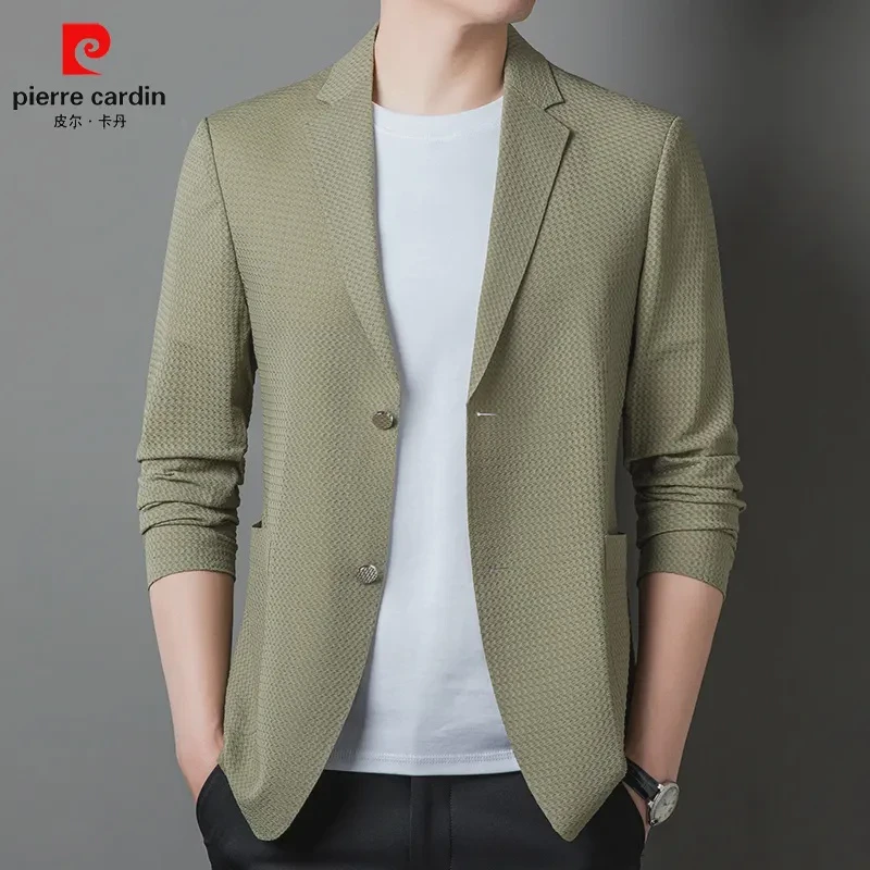 【皮尔卡丹】2024年春秋新款休闲经典男士西服时尚修身韩版帅气外