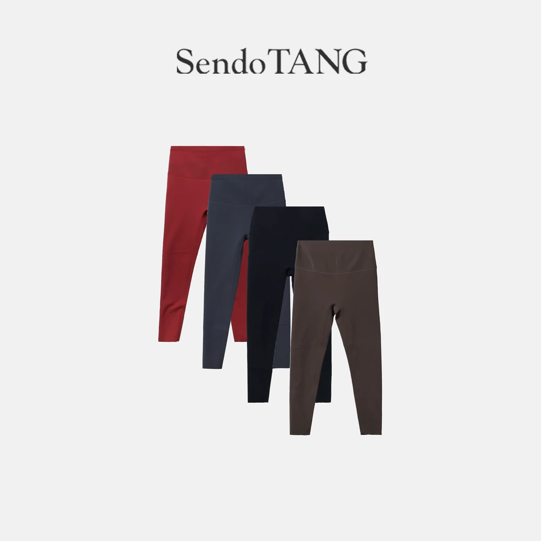 【天然裤】女装气质设计感时尚显瘦高腰打底鲨鱼裤薄绒