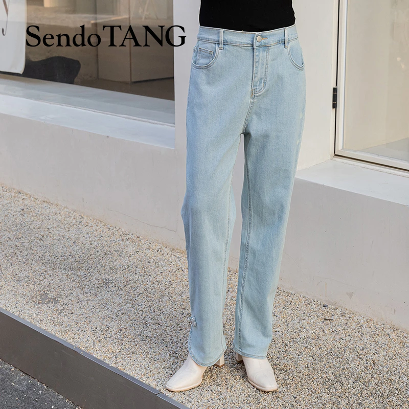 【一场梦】萱多家大码女装气质设计感时尚宽松显瘦牛仔裤