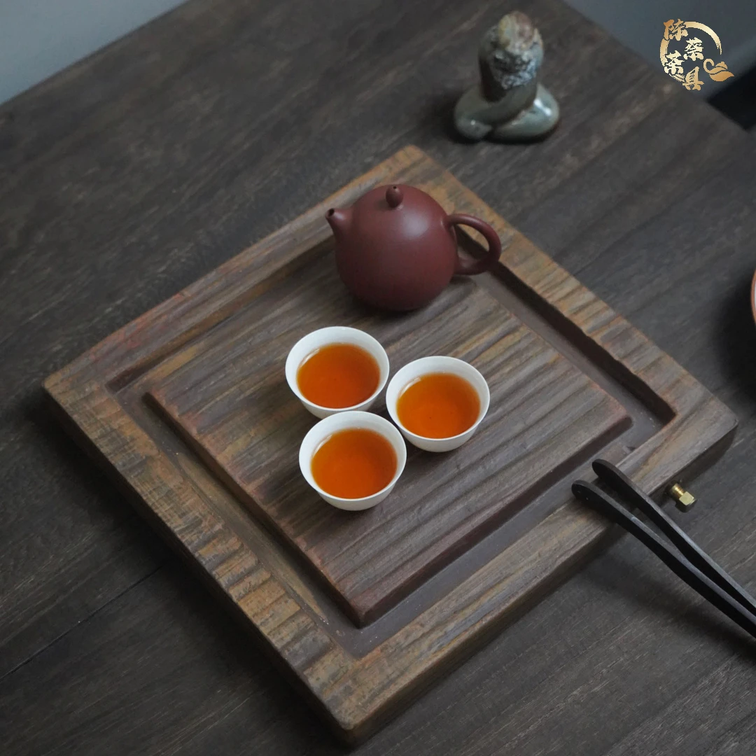 【紫砂茶盘】手工排水茶盘托盘干泡台茶台茶托茶具干湿两用湿泡