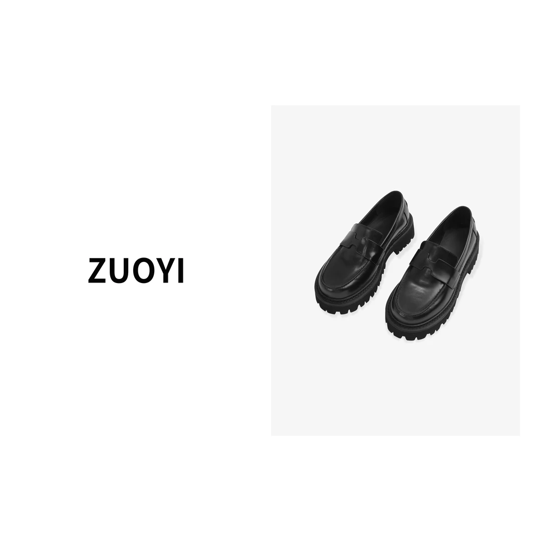 「 ZUOYI 」爱玛乐福  2023时尚百搭乐福鞋皮鞋女鞋 A-30004D