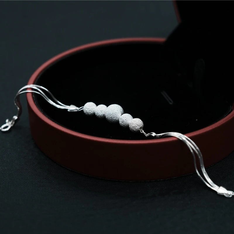 云银雪山 925银手链 YHD72【舞珠手链】S925气质时尚手链