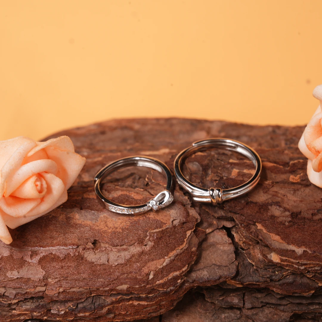 云银雪山 足银戒指 YHF443【肖邦】S925情侣对戒