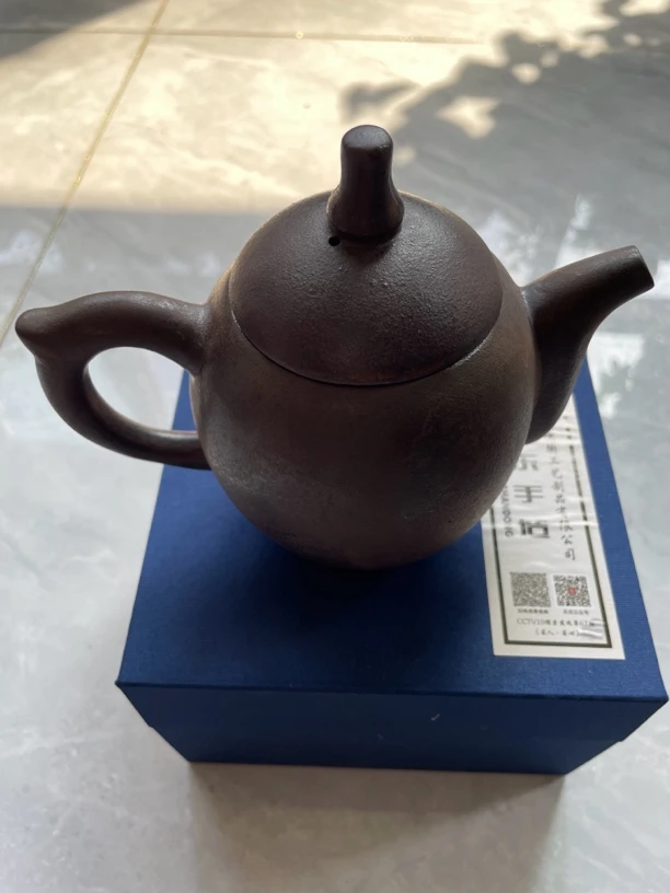 柴烧儒陶龙蛋壶复古色