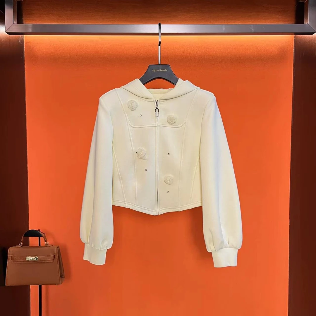 【柠檬香草】时尚轻奢气质设计师休闲短款外套女春季秋冬款重工款