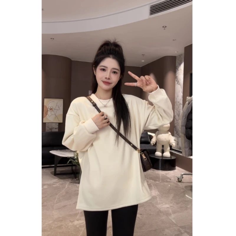 宿慕SUMU 女款加绒卫衣 12-7冬季2024新款时尚休闲百搭卫衣B8002W