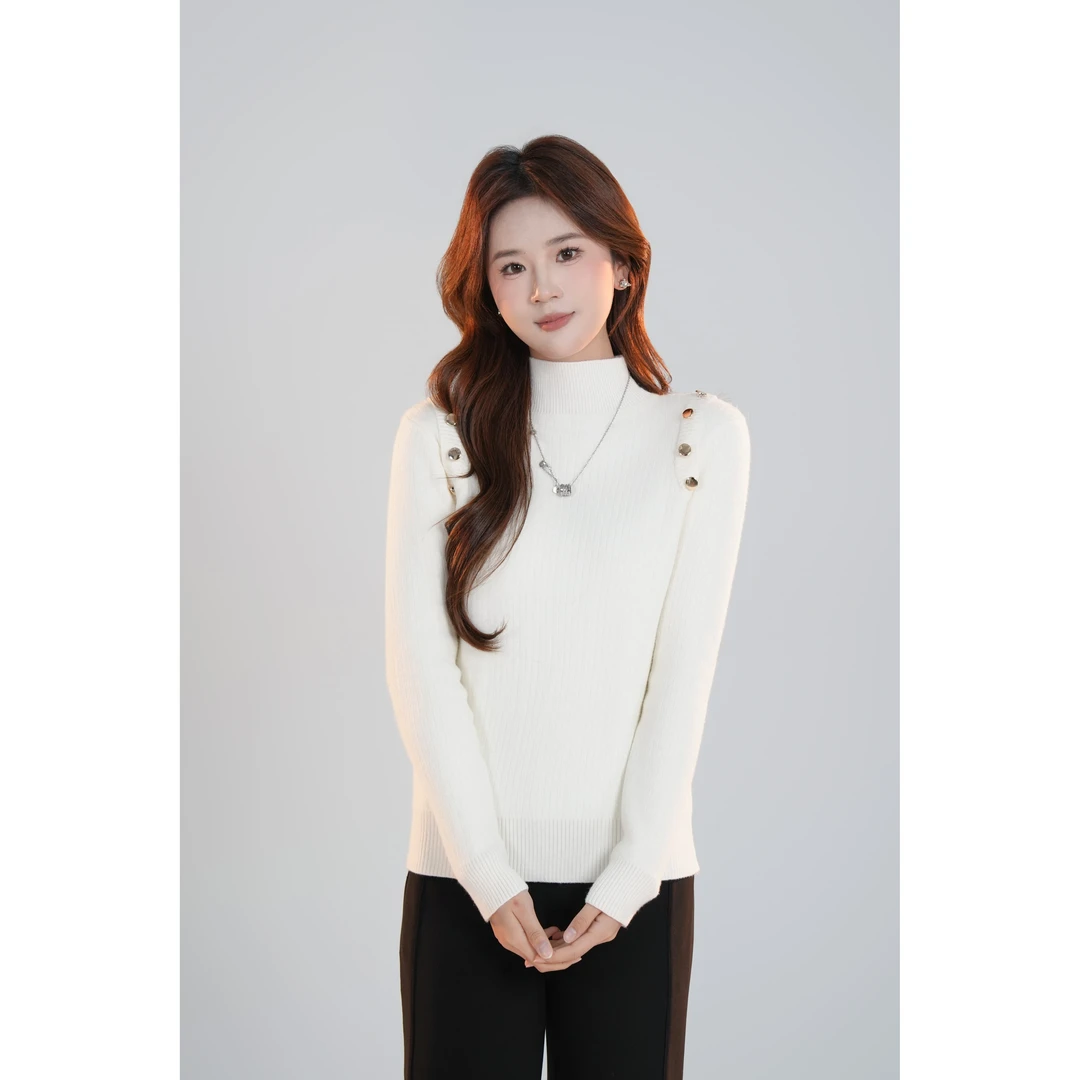 宿慕小雨自产女款一体绒毛衣11-21冬季2024新款百搭针织衫G4501Q