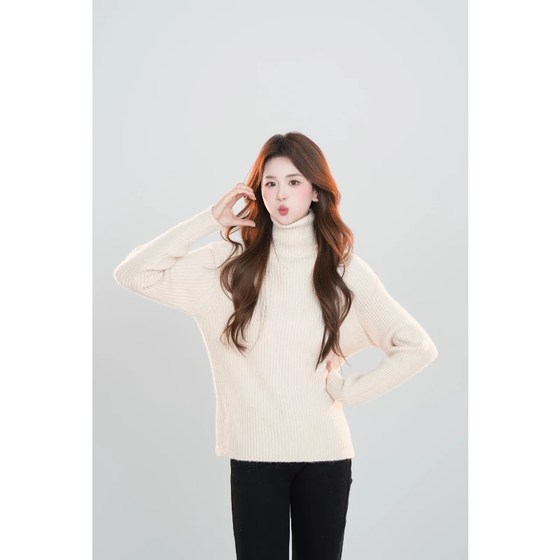 宿慕SUMU 女款高领星空毛衣11-27冬季2024新款百搭针织衫B1904I