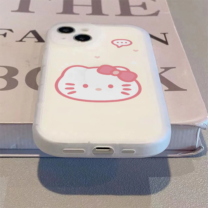 话题框KT猫头适用苹果15华为MATE60OPPOK11X女VIVO小米手机壳卡通