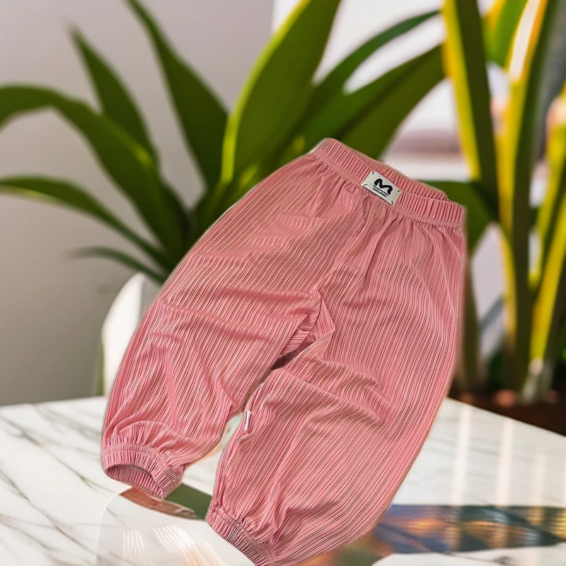 夏季小童儿童薄款透气儿童节防蚊裤男女宝休闲裤夏款宝宝灯笼裤