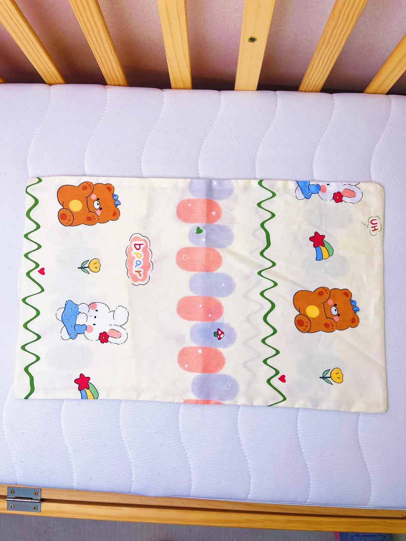 宝宝新生儿纯棉透气亲肤枕套机洗幼儿园枕套