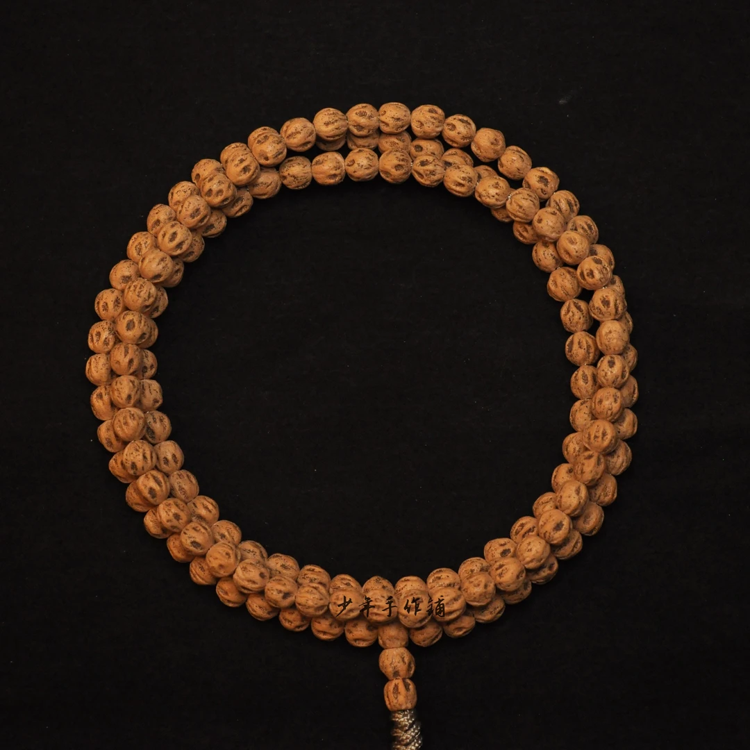 热振百香籽BA012-005长串原桩108深坑万鬼甄选6+mm油皮盘玩变色快