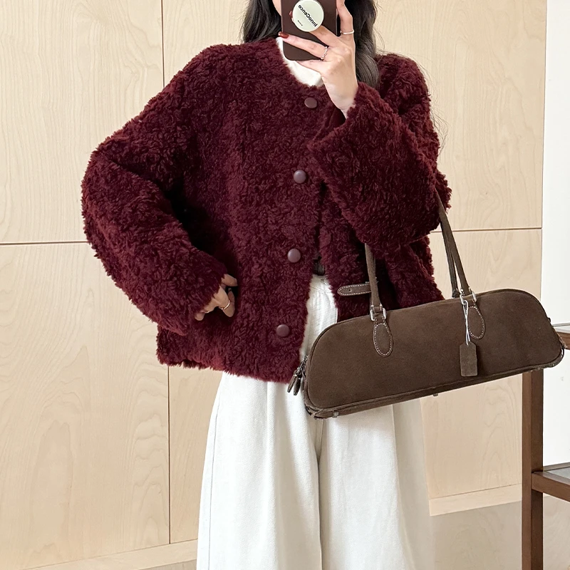 保暖又显瘦！大码女士小香风羊羔毛外套，高级感与舒适度并存