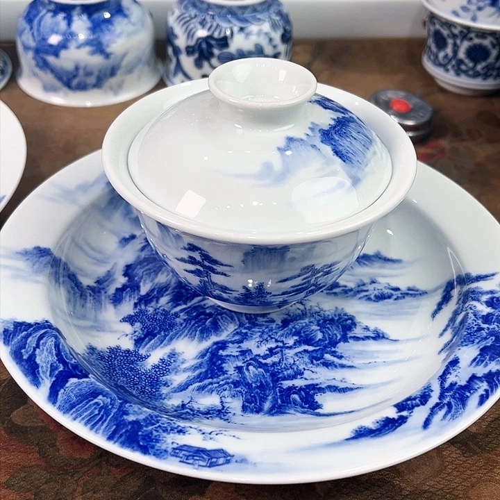 杯S****恩，山水微瑕两件套