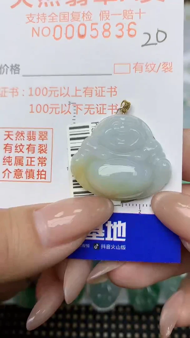【闪购商品】翡翠颈饰18K金镶嵌20天然A货翡翠