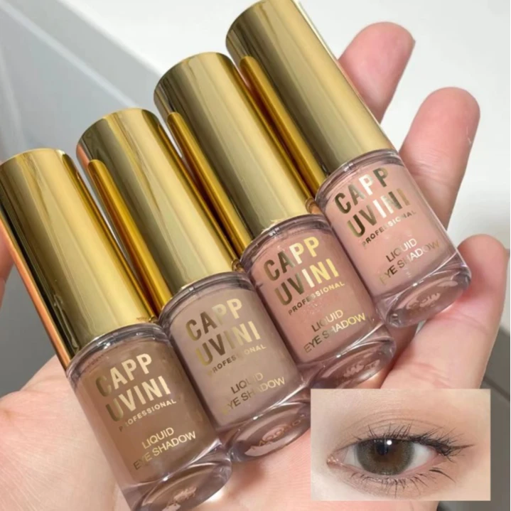 Cappuvini气质雾感眼影液哑光珠光细闪提亮奶油大地色液体眼影