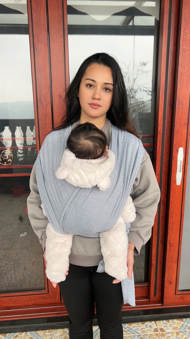 婴儿背巾简易款前抱式透气便携背娃抱巾