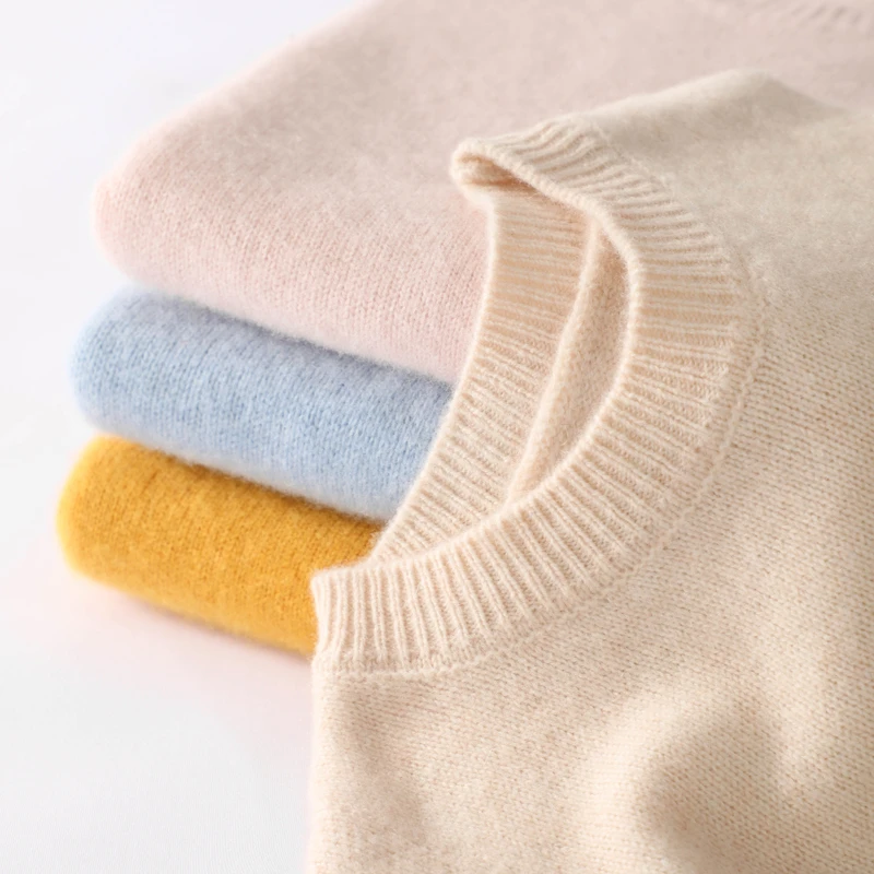 2024秋冬新款儿童羊毛马甲圆领毛衣无袖羊绒背心针织衫男女童马夹