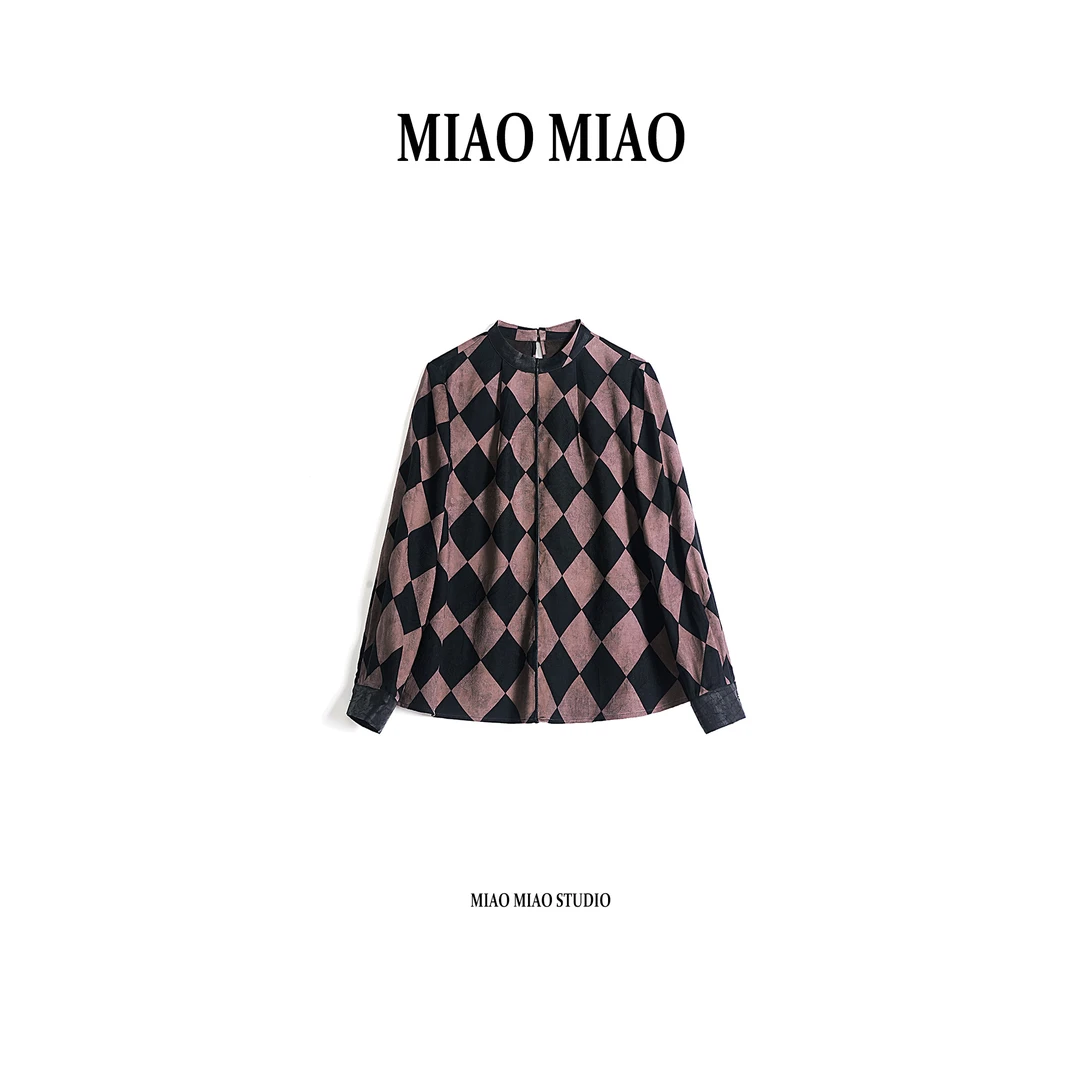 【方舒】淼淼家20100春夏季国风新中式新款绢纺提花香云纱上衣