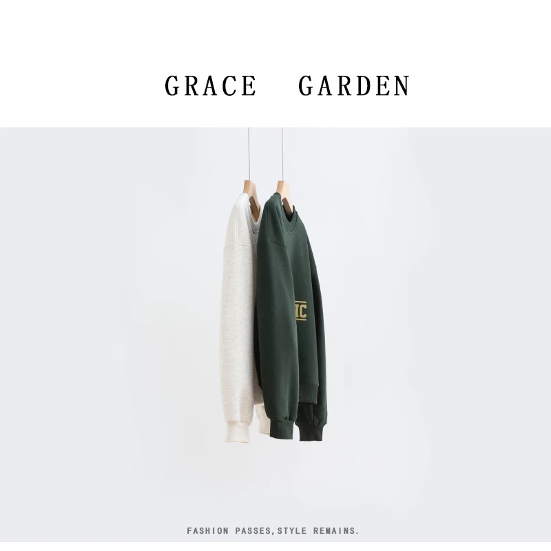 GRACE GARDEN套头圆领刺绣印花卫衣NT4J3020