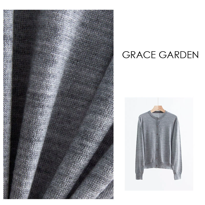 GRACE GARDEN【德国扬子纱！】圆领软糯单排扣热力针织衫ZZS3G0861