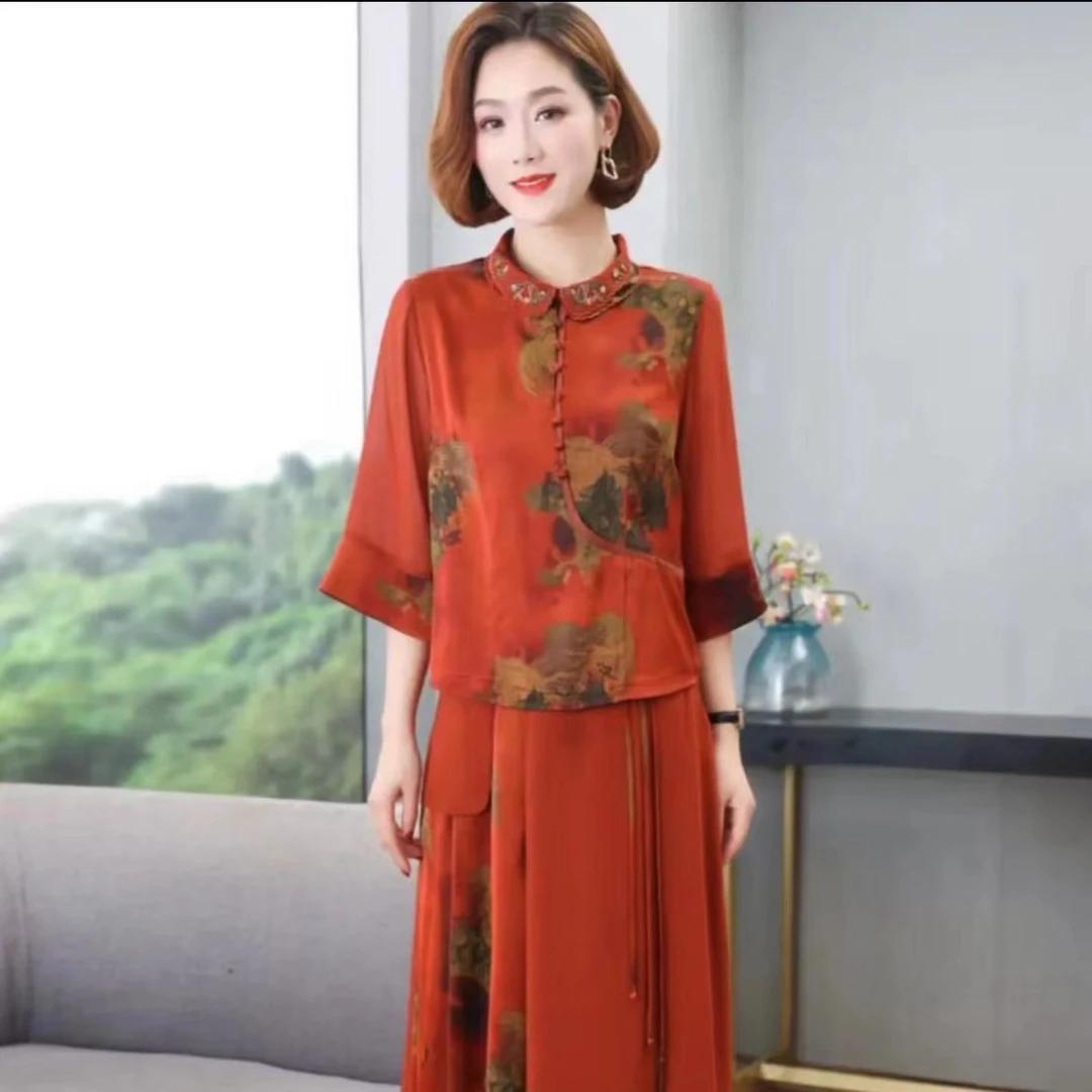 （阔太太）2025夏季新款两件套时尚气质休闲套装女