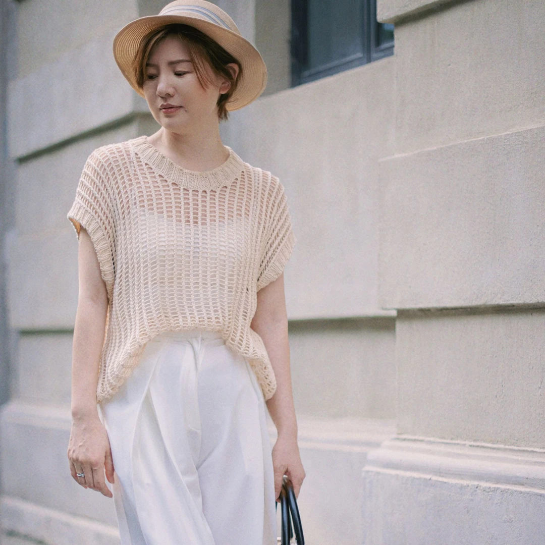 窗外针织衫毛衣材料包非成品夏季莱赛尔纤维亮片线套装