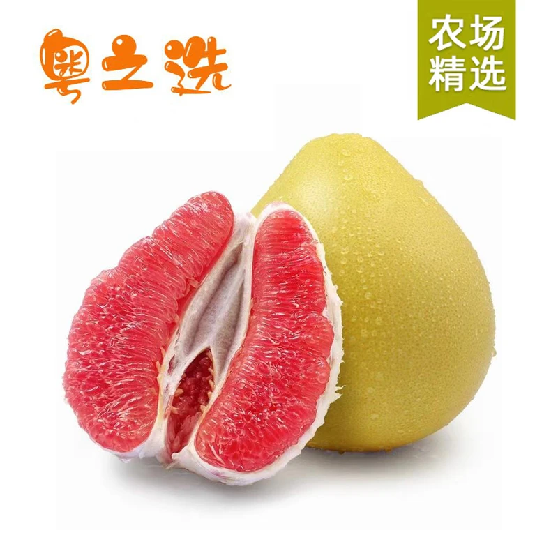 粤之选广东红心柚2斤起红心蜜柚新鲜梅州蜜柚酸甜多汁原生态种植