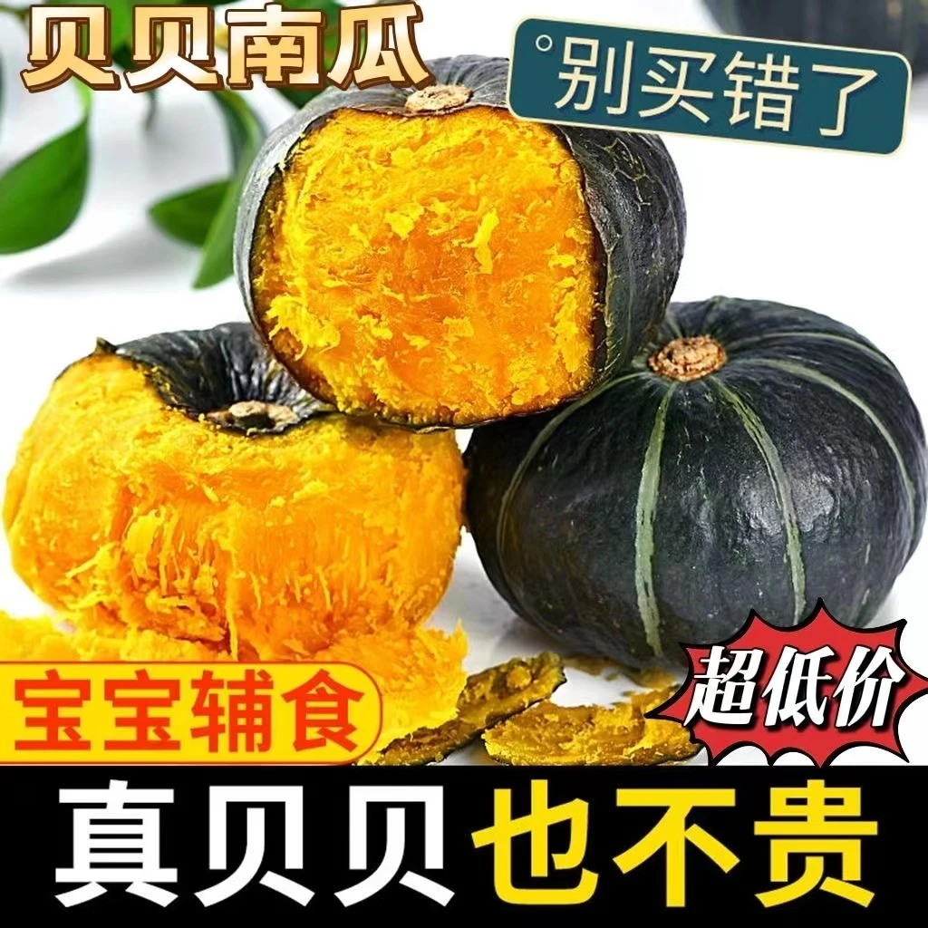 【全精品】带箱5斤正宗贝贝南瓜进口种源小南瓜孕妇宝宝辅食新鲜
