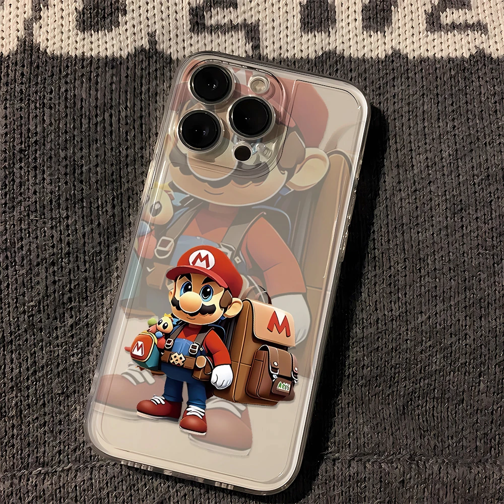 马里奥苹果15手机壳iphone14promax简约13/12透明壳ins7/8/xr/xs