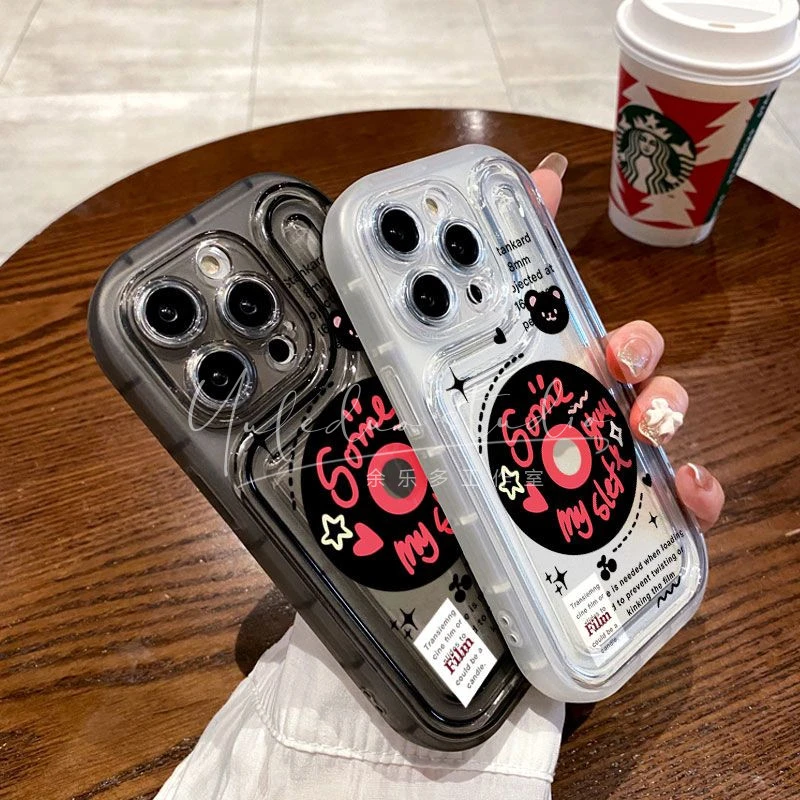 彩绘英文CD唱片iPhone14Promax苹果13手机壳12小众11新款xr高级感