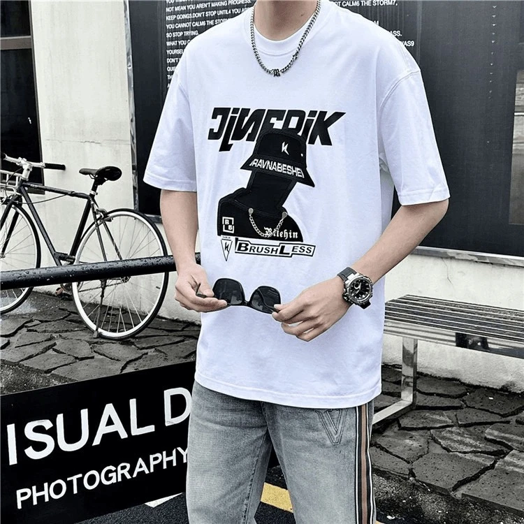 MD新款（220克双丝光）工装微阔设计款短袖（75001）