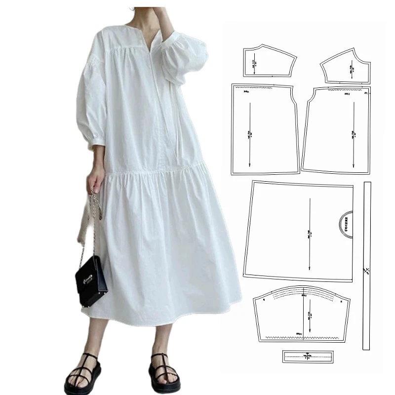 布期而制209连衣裙纸样女服装裁剪图纸纸样