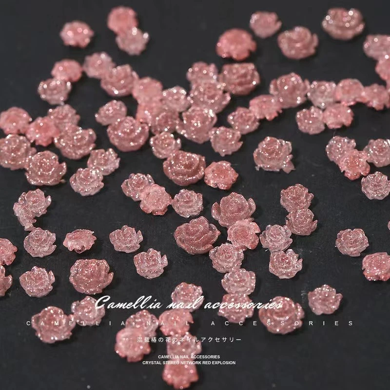 彩色饰品蝴蝶结平底钻珍珠钻花朵铆钉金珠混装爆款指甲装饰